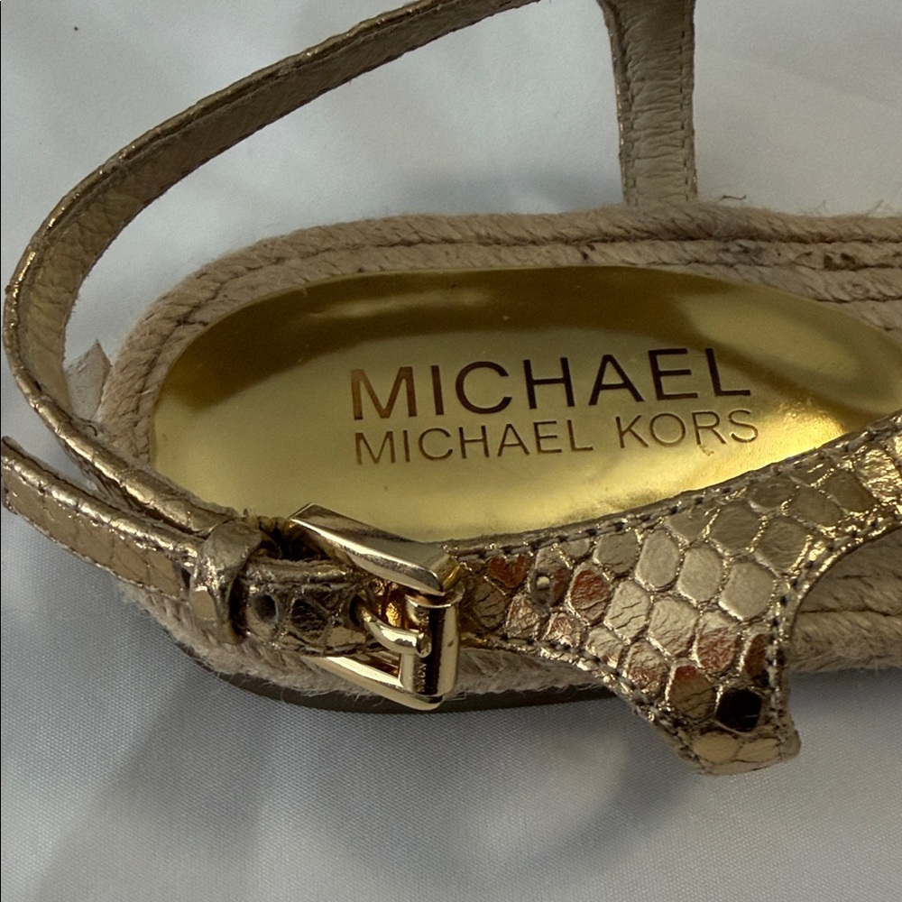 Michael Kors Gold and Tan Women's Sandals - Picture 4 of 6